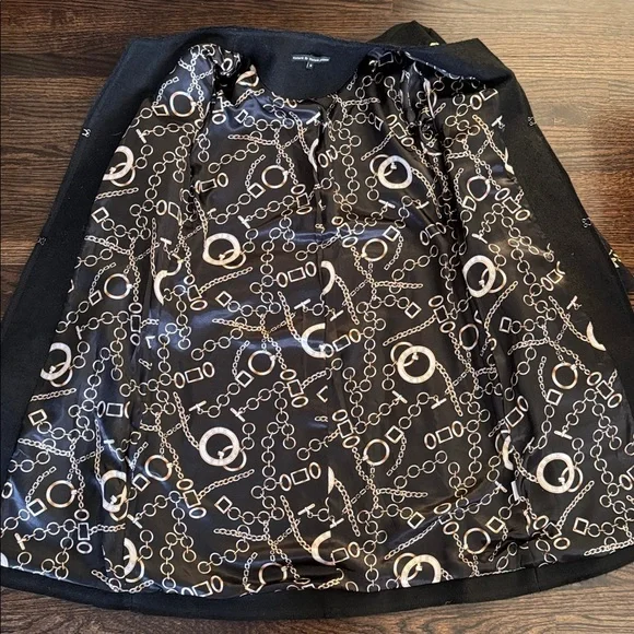 Victoria Beckham Black Wool Embroidered Kimono Jacket - Picture 5 of 6